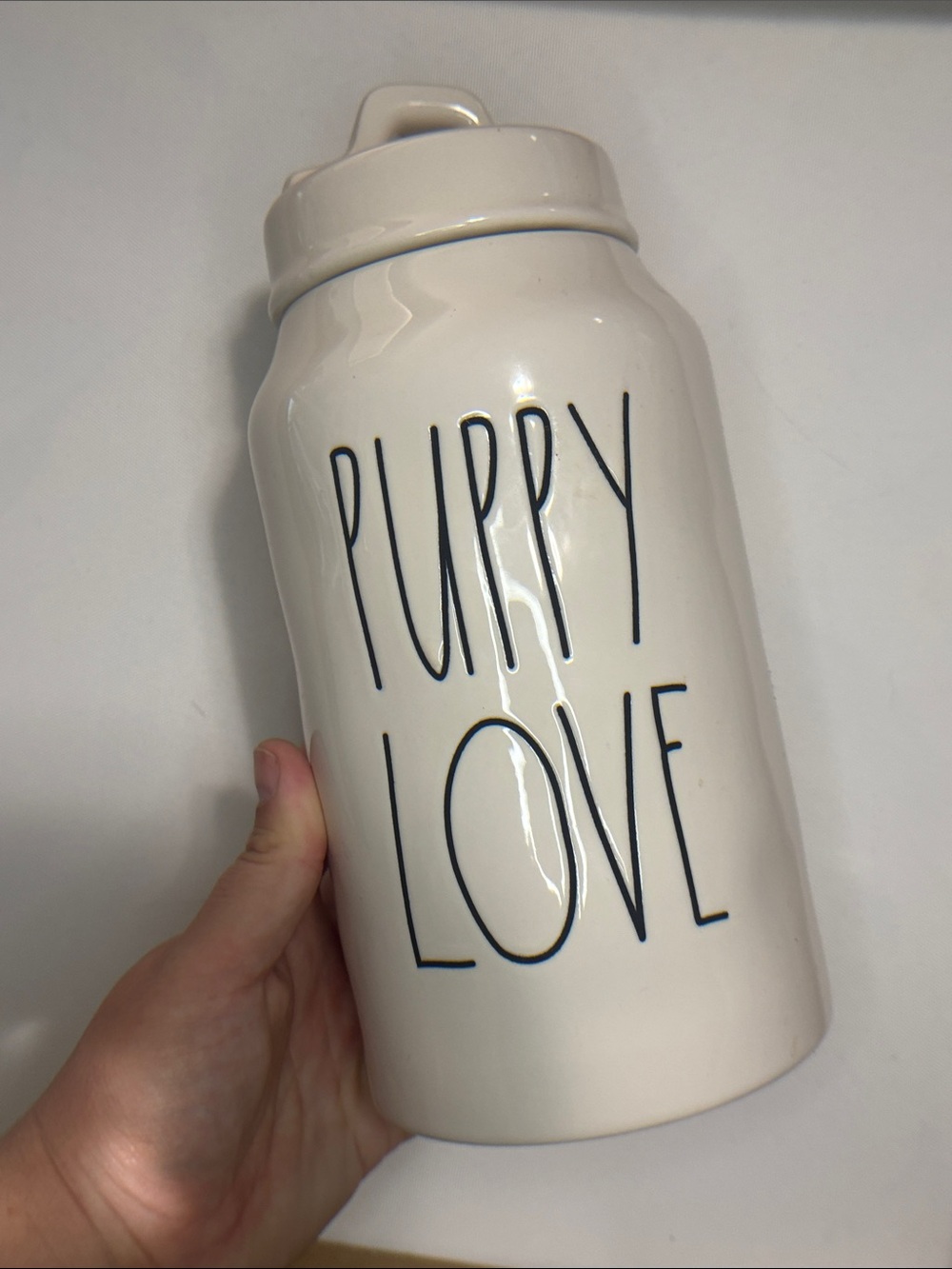 Rae Dunn “puppy love” ceramic canister